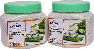

Delmy Cucumber Aloevera Scrub (2 Bottles of 500g each) Scrub(1000 g)