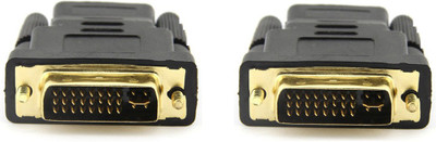 

ACUTAS 2Pcs Male 24 + 5 pin to HDMI Female,DVI-I Male to HDMI Female M-F Adapter Converter for HDTV Media Streaming Device(Black, Gold)