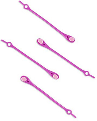 

Loops CASUAL NO TIE LACES: All Elastic Shoe Laces for Sneakers and Sport Shoes Shoe Lace(Pink Set of 14)