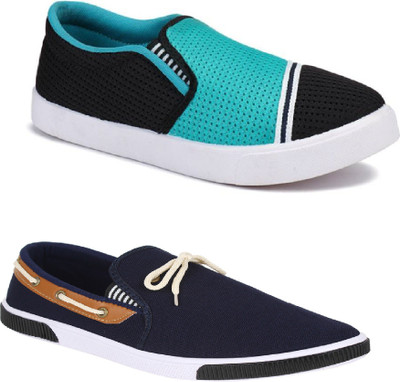 

Vocabulary Combo 2 Pairs Loafers Shoes Sneakers For Men(Multicolor