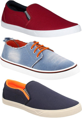 

Chevit Combo Pack of 3 Casual Shoes (Loafers & Snekers Shoes) Loafers For Men(Multicolor
