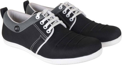 

BLACKMOON BLACKMOON Denim Navy Blue Casual Sneakers Casuals For Men(Black, White