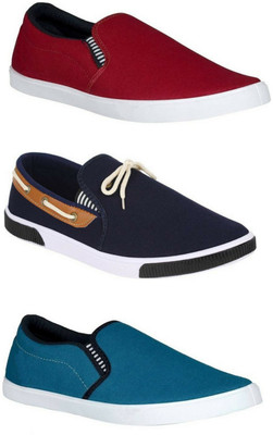 

Adclicks Combo Pack Of 3 Loafers For Men(Multicolor