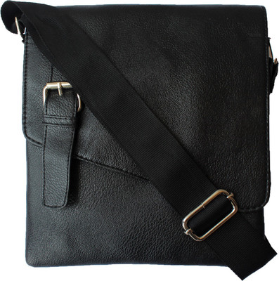 

JaisBoy Boys & Girls Casual Black PU, Rexine Sling Bag