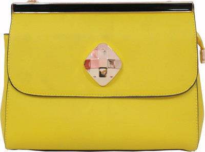 

Adorsy Women Casual, Formal, Evening/Party Yellow PU Sling Bag
