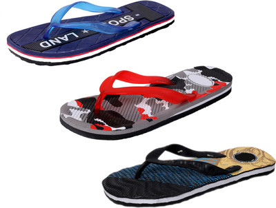 

IndiWeaves StepCare Slippers, Blue::red::black