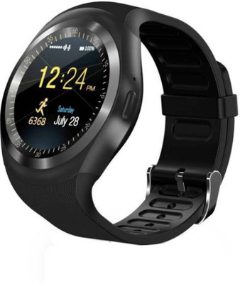 

Speeqo Y1 Premium Smart Black Smartwatch(Black Strap Free Size)