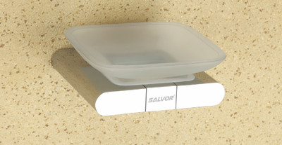

SALVOR ZION BRASS GLASS SOAP DISH - SOAP STAND(White)