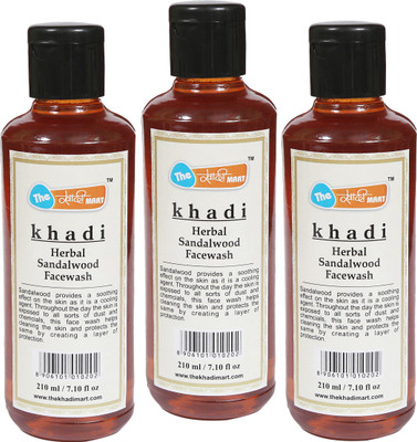 

Agile The Khadi Mart Herbal (Sandalwood) FaceWash - (Pack of 3) - 630 ML(3 g, Pack of 3)