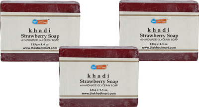 

Agile The Khadi Mart (Strawberry) Soap - (Pack of 3) - 375 gm(3 g, Pack of 3)