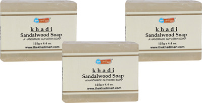 

Agile The Khadi Mart (SandalWood) Soap - (Pack of 3) - 375 gm(3 g, Pack of 3)