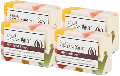 

Khadi organique 'Khadi Organique Mix Fruit Soap( Pack of 4)(500 g, Pack of 4)