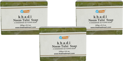 

Agile The Khadi Mart (Neem Tulsi) Soap - (Pack of 3) - 375 gm(3 g, Pack of 3)