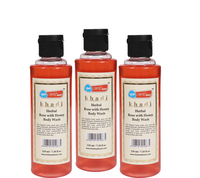 Agile The Khadi Mart Herbal (Sandalwood with Honey) Body Wash - (Pack of 2) - 420 ML(2 g, Pack of 2)
