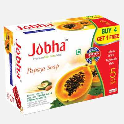 

JOBHA Papaya Soap 375g(375 g, Pack of 5)