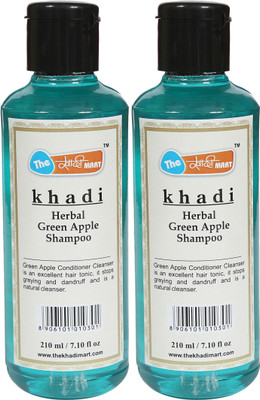 

Agile The Khadi Mart Herbal (Green Apple) Shampoo - (Pack of 2) - 420 ML(2 g, Pack of 2)