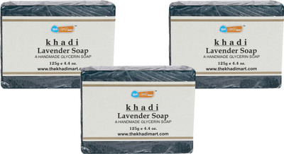 

Agile The Khadi Mart (Lavender) Soap - (Pack of 3) - 375 gm(3 g, Pack of 3)
