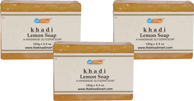 

Agile The Khadi Mart (Lemon) Soap - (Pack of 3) - 375 gm(3 g, Pack of 3)