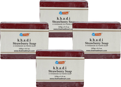 

Agile The Khadi Mart (Strawberry) Soap - (Pack of 4) - 500 gm(4 g, Pack of 4)