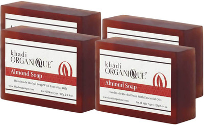 

Khadi organique 'Khadi Organique Almond Soap (Pack of 4)(.500 g, Pack of 4)