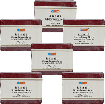 

Agile The Khadi Mart (Strawberry) Soap - (Pack of 6) - 750 gm(6 g, Pack of 6)
