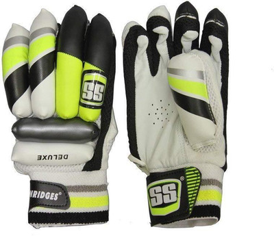 

SS Deluxe RH Batting Gloves (Men, Multicolor), Black;creame;white