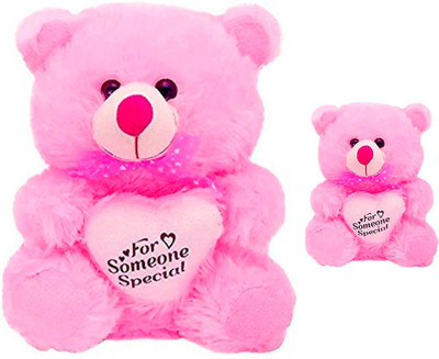 

ATTRACTIVE 2 Feet Sitting Teddy Bear With 1 Feet Small Heart Teddy - 55 cm(Pink)