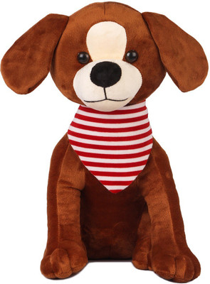 

ToynJoy Premium Imported Quality Cute Plush Brown Collar Dog - 45 cm(Brown)