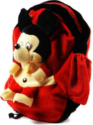 

TANISH SOFT TOYS Soft Toy kids School Bag (Micky Bag-35 cmand yellow) - 5 cm(Red & Black)