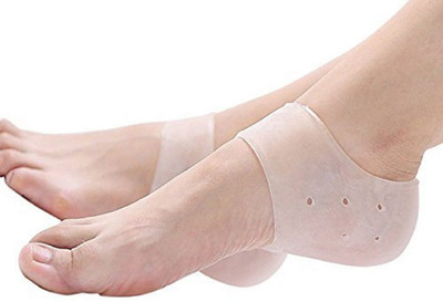 

QUINERGYS ™ Plantar Fasciitis Inserts Heel Protectors - Silicone Gel Heel Cups for Bone Spur Relief Heel Support(White, Clear-1
