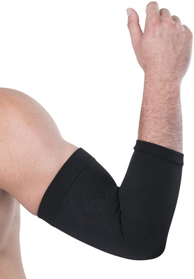 

QUINERGYS Arm Compression Sleeves Elbow Brace Support Sports Cooling Arm Sleeves Unisex Sun Block UV Protection Elbow Support(Black, Coffee bean