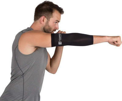

QUINERGYS ™ Highest Copper Content Elbow Brace/Support. For Workouts, Golfers And Tennis Elbow, Arthritis, Tendonitis. Copper Infused Fit Elbow Support(Black, Space black