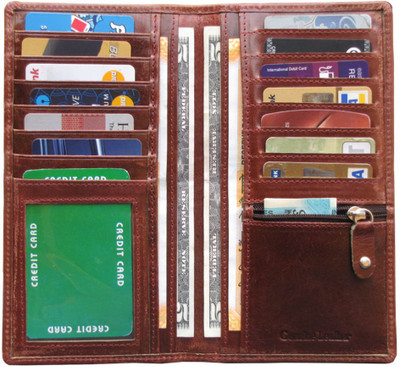

ABYS Genuine Leather Travel Document Holder/Long Wallet for Men & Women(Maroon)