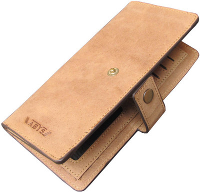 

ABYS Tan Genuine Leather Card Case||Document Holder for Men & Women(Tan)