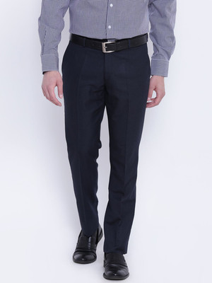 NIRWE Slim Fit Men Dark Blue Trousers