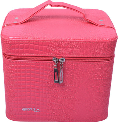 

GeorgiaUSA Trendy Collection of Vanity Bags MAKEUP, JEWELLERY, TOILETRIES Vanity Box(TRENDY NEON PINK)