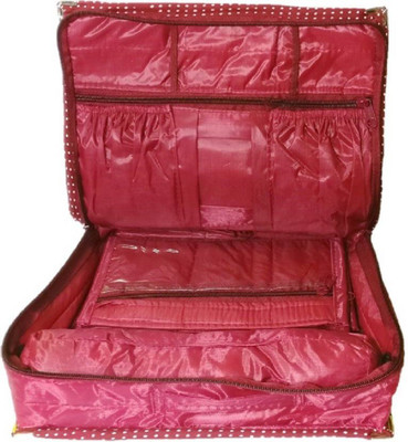 

shivanshshine Necklace Bangle Locker Cosmetic Storage Vanity Bag (Maroon) Vanity Bag Vanity Box(Maroon)