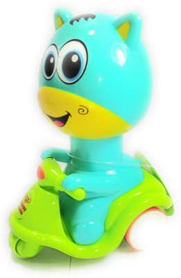 

ClueSteps Happy Moto Push & Pull Along Toy for your Kids Cartoon Toy on Sccoter(Multicolor)
