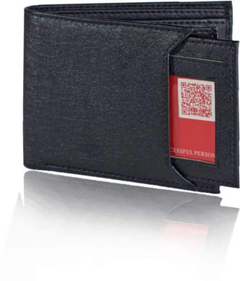 

FASHIONEVER Men Black Artificial Leather Wallet(6 Card Slots)