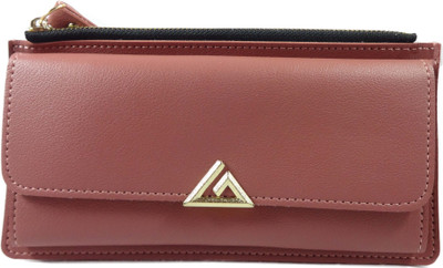 

SB Women Pink Artificial Leather Wallet(10 Card Slots)