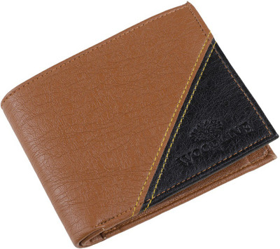 

Woodline Men Tan, Black Artificial Leather Wallet(5 Card Slots), Black;tan