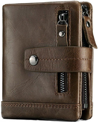 

SPL Men Casual Brown Genuine Leather Wallet(13 Card Slots), Coffee