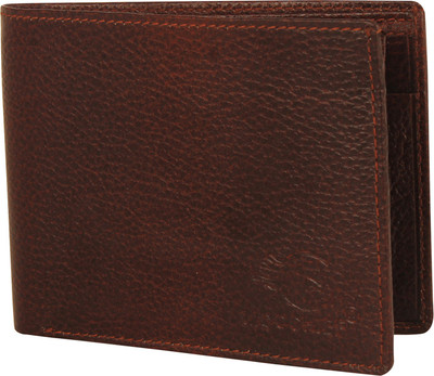 

Moochief Men Brown Genuine Leather Wallet(8 Card Slots)