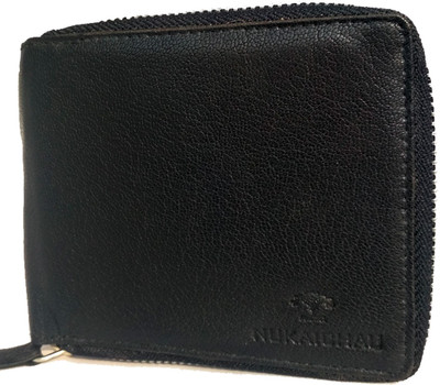 

NUKAICHAU Men Black Genuine Leather Wallet(10 Card Slots)