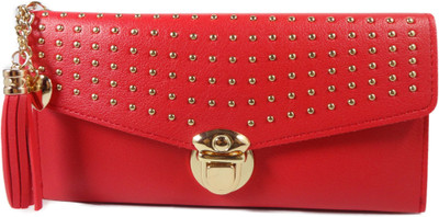 

SB Women Red Artificial Leather Wallet(6 Card Slots)
