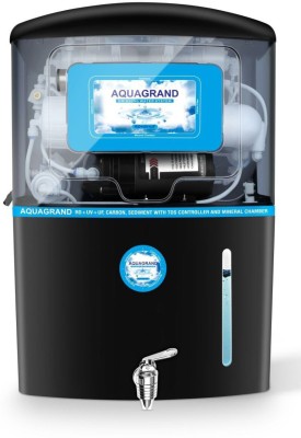 Aquagrand Plus 14 Stage RO+UV+UF & TDS Manager 12 L RO + UV + UF + TDS Water Purifier  (BLACK AND BLUE)