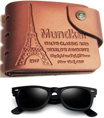 

Peacock Mundkar Wallet, Wayfarer Combo(Tan, Black)