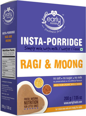 

Early Foods Instant Ragi & Moong Khichdi Mix 200g Cereal(200 g, 24+ Months)