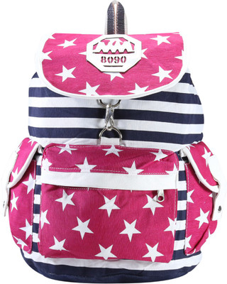 

Desence Women & Girls Stylish Backpack/Bagpack Bags for College/School/Travel -Canvas Stylish Printed- 10 liters 10 L Backpack(Pink)
