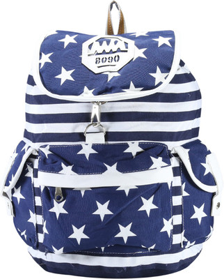 

Desence Women & Girls Stylish Backpack/Bagpack Bags for College/School/Travel -Canvas Stylish Printed- 10 liters 10 L Backpack(Blue)